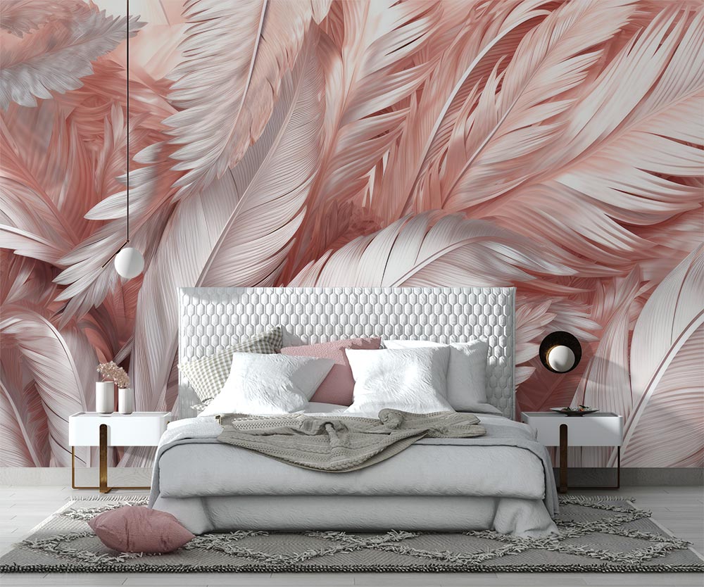 3d White Leaves Wallpaper , Embossed Leaves Wallpaper - 2