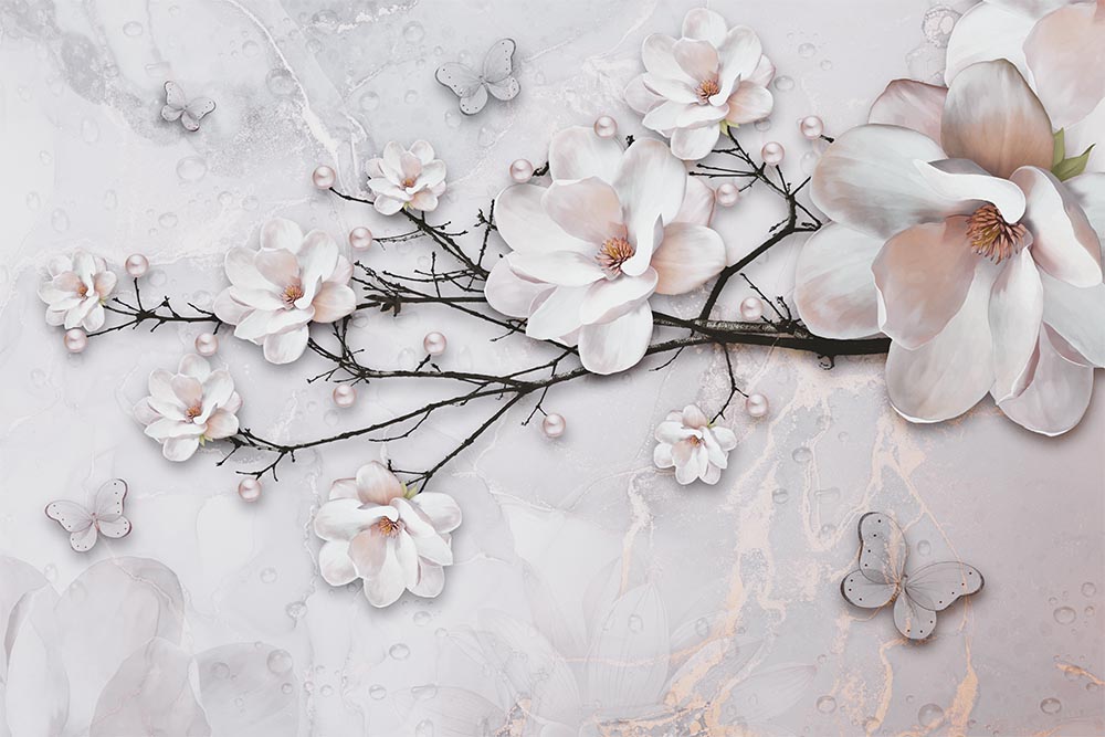 3d Large Flowers 3d Wallpaper