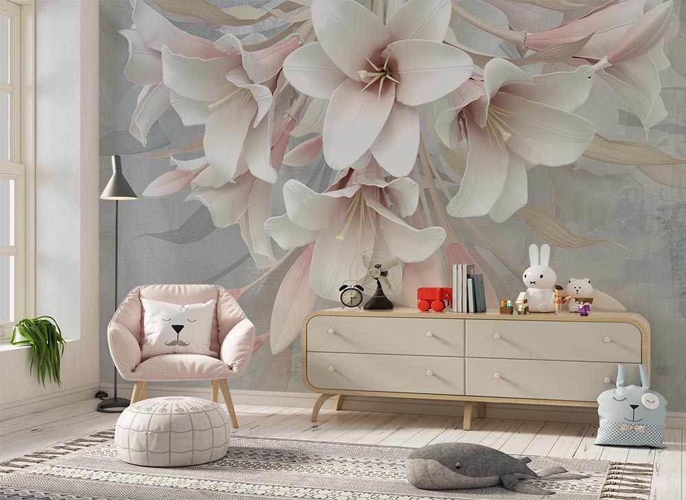 3d Large Romantik Flowers - 3d Wallpaper - 2