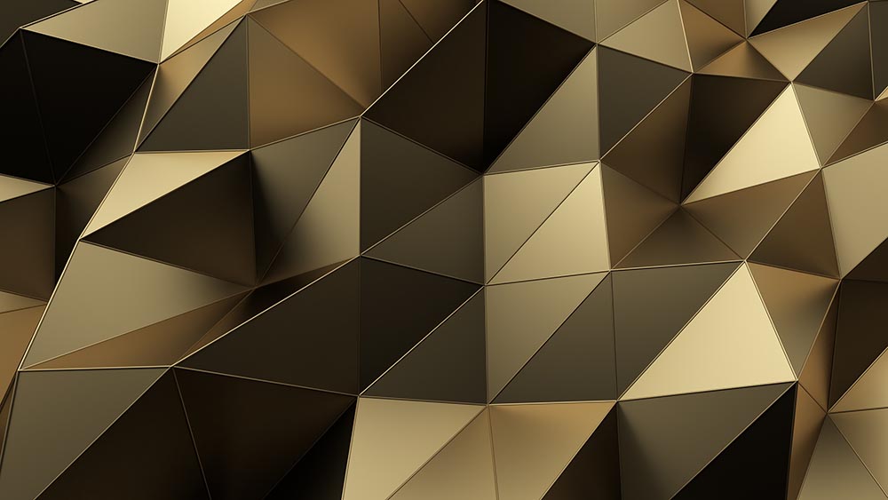 3d Wallpaper Geometric Gold Tonlari