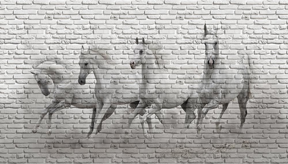 3d Wall On Kosan Horses 3d Wallpaper