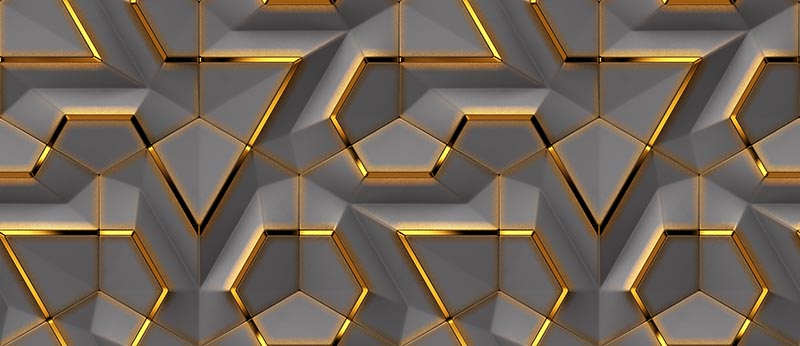 3 Boyutlu Geometrik Duvar Kağıdı
