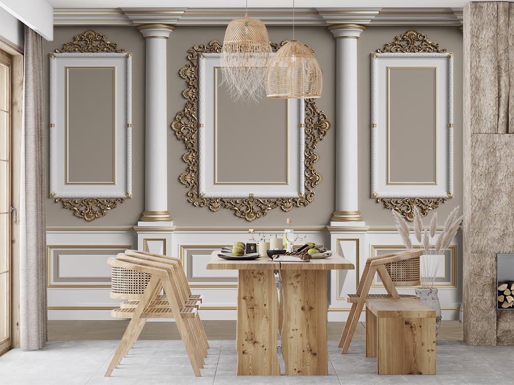 3d Gold Sutunlar 3d Wallpaper - 3