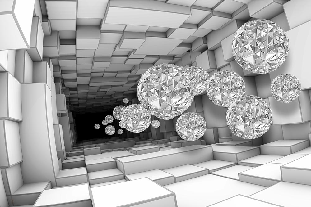 3d Tunel Icerisinde Disko Toplari Wallpaper