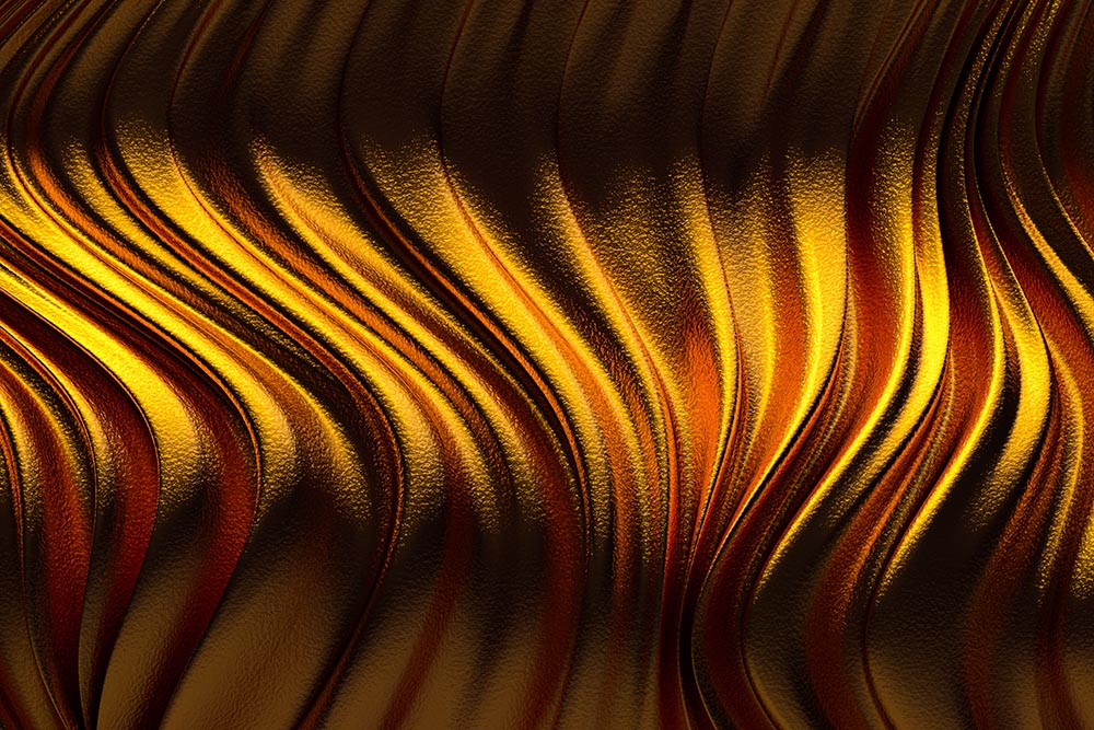 3d Dimensional Gold Renk Geometric Pattern Wallpaper