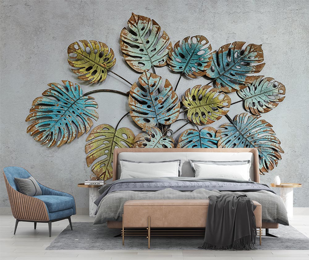 3d Dimensional Colorful Leaves Wallpaper - 2