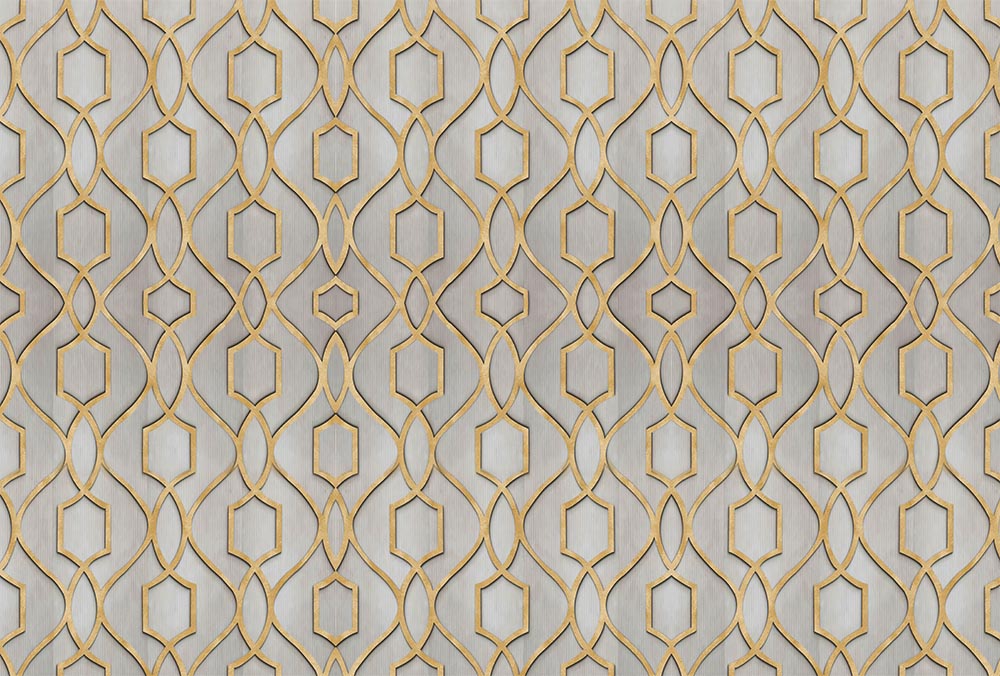 Gold Geometric Pattern Wallpaper, 3d Wallpaper