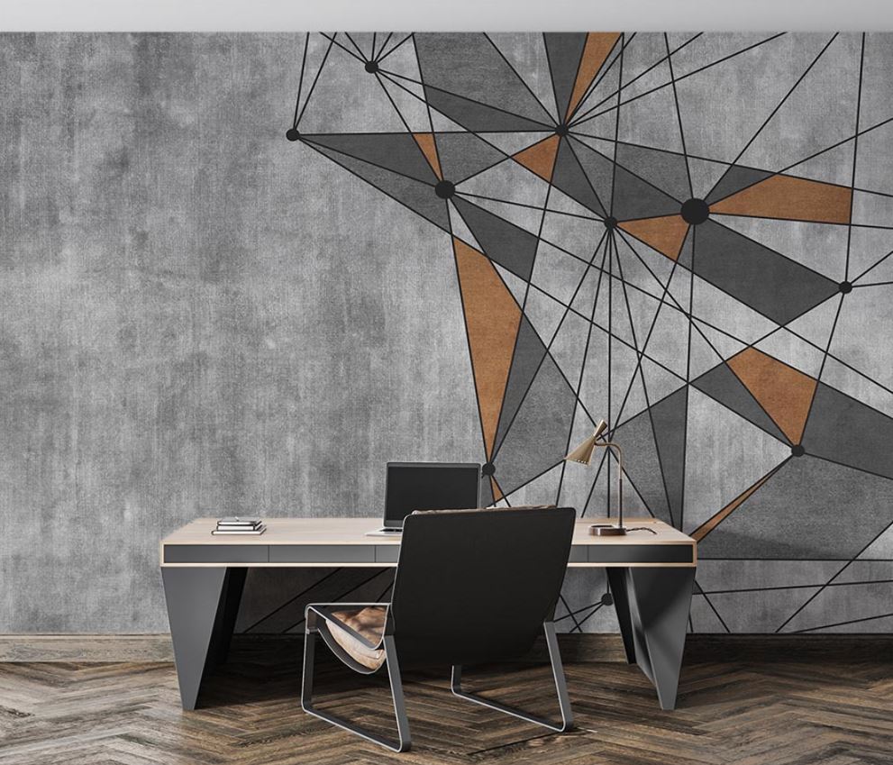 Gray Background Geometric Pattern Wallpaper - Geometric Wallpaper - 2