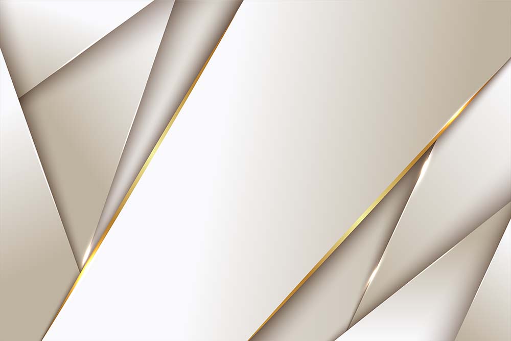 Cream Gold Geometric Patterned Wallpaper
