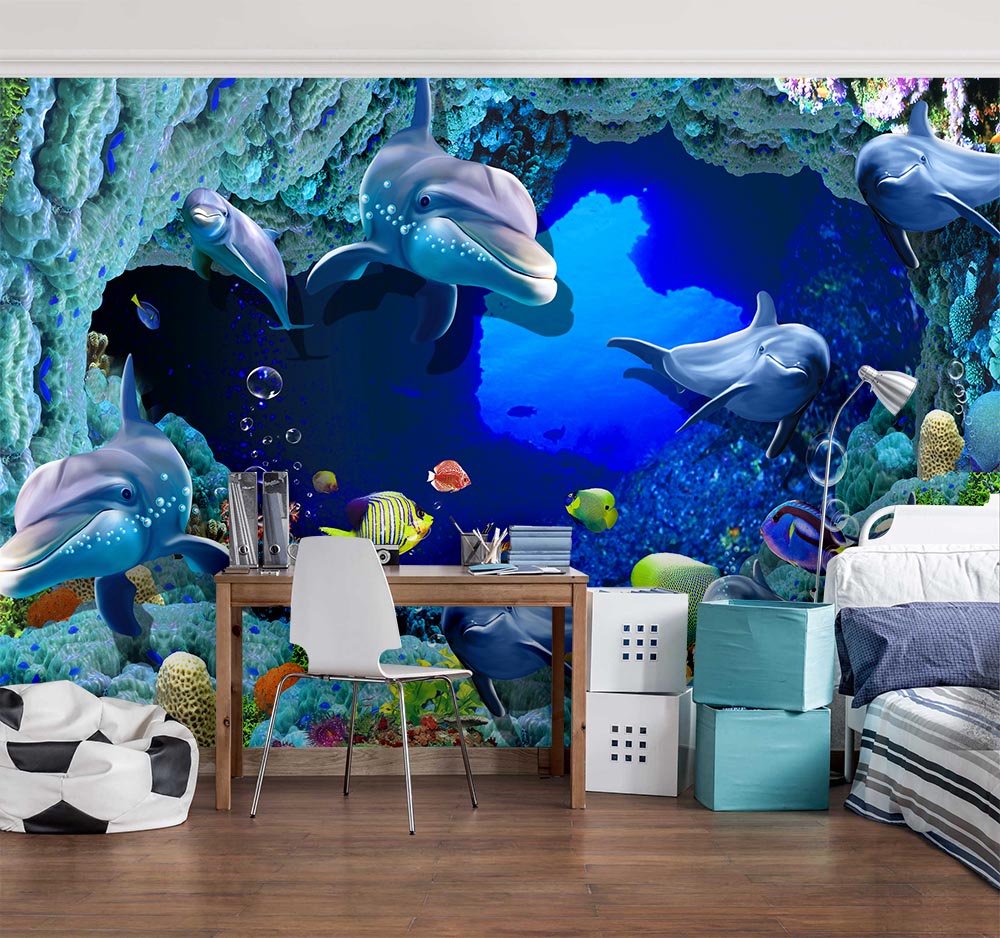 Sevimli Dolphin Baliklari 3d Wallpaper - 2