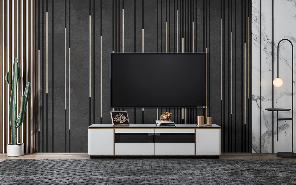 Black Cream Lines 3d Wallpaper - 2